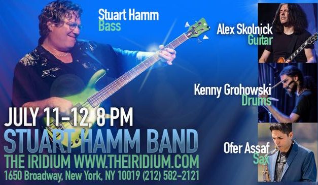 Stu Hamm with Alex Skolnick and Kenny Grohowski at the Iridium